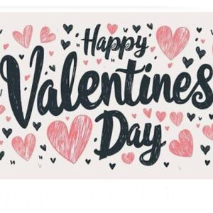 Valentine's Day Card with Pink Hearts